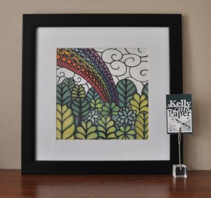 Rainbow forest print    